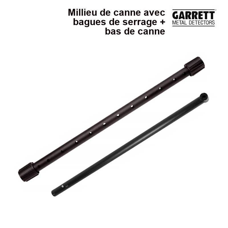 Milieu de canne avec bagues de serrage Garrett