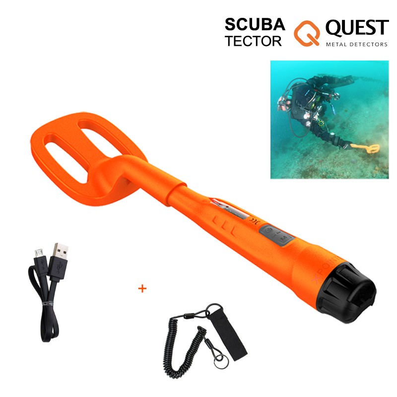 Quest Scuba Tector - Plongée jusqu'à 60m - Détecteur de métaux à main