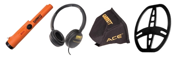 les accessoires inclus avec le Garrett ACE 400i